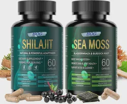 Sea Moss with Shilajit Superfood Capsules with Bladderwrack, Burdock Root Capsules