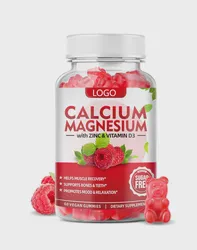 Premium Calcium, Magnesium, and Zinc Gummies for Strong Bones with Vitamin
