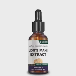 OEM Lions Mane Liquid Extract Super Mushroom Supplement Mushroom Drops