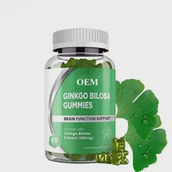Olli OEM/ODM Vegan Natural Brain Supplement Ginkgo Biloba Leaf Extract Ginkgo Biloba Gummies