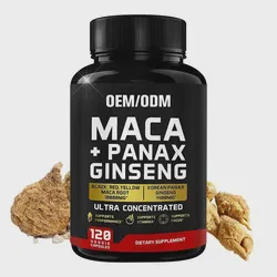 OEM High Quality Maca Root Capsule 10000 Mg Panax Ginseng Capsules Black Red Maca Root Supplement