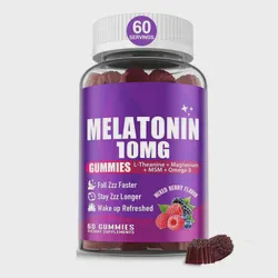 Melatonine Gummies for Adults - Maximum Strength Melatonin Gummy Candy with L-Theanine, Magnesium Supplement