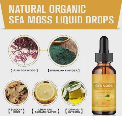 Herbal Sea Moss Liquid Drops Natural Thyroid Support Joint Health Digestive Wellness Sea Moss Extract Liquid