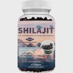 Organic Ingredients Energy Production Shilajit Gummies Herbal Extract Immune System Support