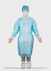 Disposable Medical Use PP Isolation Gown with Knitted Wrist Daily Protection Anti-Bacterial Isolation Gown