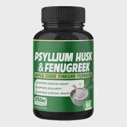Private Label Psyllium Husk Capsules & Fenugreek with Turmeric Halal Extract