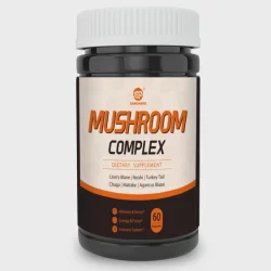 China Halal Kosher Certified Herbal Mushroom Supplements 6 in 1 Lion′s Mane Reishi Turkey Tail Chaga Extract Complex Capsule Manufacturer Factory Supplier