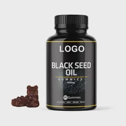 OEM Private Label Black Seed Oil Gummies Cold Pressed Organic 1050mg Black Seed Oil Vegan Gummies