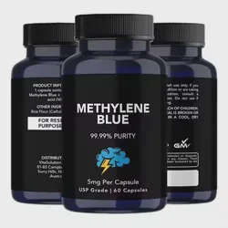 Methylen Blue Capsule Nootropics Brain Booster Health Supplement for Memory and Focus