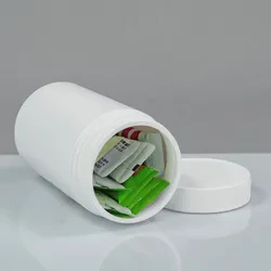 High Quality Packaging Popular Mouth-Locked Cylindericaljar Immune Health Products Container Oxygen Resistance Powder Empty 250ml HDPE Bottle