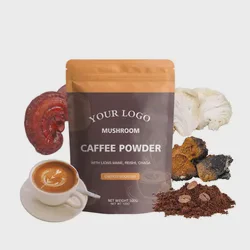 OEM Mushroom Cocoa Powder Trumpet Shiitake Cordyceps Lions Mane Reishi Mushroom Mix Coffee Private Label