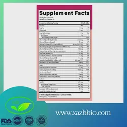 Supplement Support Flavored Women's Complete Multi-Vitamin Biotin Pectin-Based Collagen Gummies