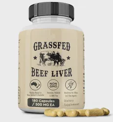 Ausreson OEM 180 Grass-Fed Beef Liver Capsules Supporting Immunity and Overall Health