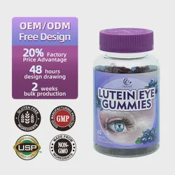 OEM Lutein Eye Gummies Healthier Bright Vision Protects Eye Health