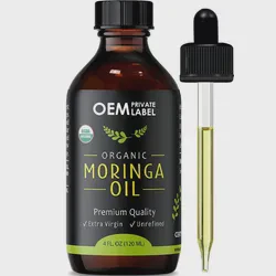Organic 800mg Moringa Leaf Liquid Drops Raw Moringa Supplement with Supergreens Wheatgrass Blend Oral Liquid Dosage