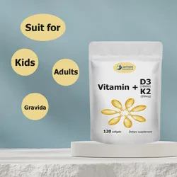 Vitamin D3+K2 Softgels for Bone and Immune Health