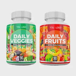 OEM Energy Levels and Immune Vitamins and Minerals Supports Health Fruits and Vegetable Supplement Capsules