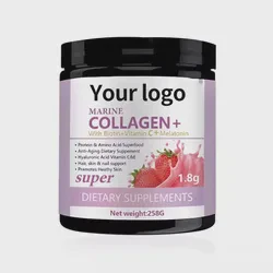 OEM/ODM Skin Whitening Brightening Collagen Powder Hyaluronic Acid Vitamin C Skin Hair Nails Women Collagen Supplements