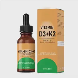 Vitamin D3 K2 Drops Support Bones Immune System and Energy Levels