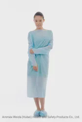 Single Medical Use CPE Protective Gown with Thumb Cuffs Widely Used in Hospital/Laboratory