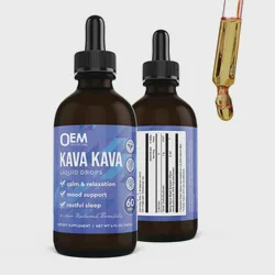 OEM Kava Kava Root Liquid Extract 70% Drops Oral Liquid Supplement Drinks for Adults Kava Drop