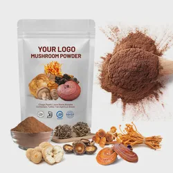 100% Pure Mushroom Extract Powder Lions Mane, Reishi, Cordyceps, Chaga, Turkey Tail, Maitake Real Fruitin