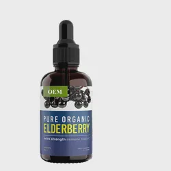 OEM Liquid Black Elderberry Liquid Daily Supplement Immune Support Natural Elderberry Drops