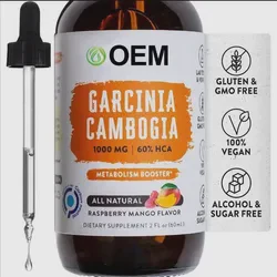 Garcinia Cambogia Appetite Suppressant Drops for Stronger Concentrated Liquid Supplement Natural Raspb