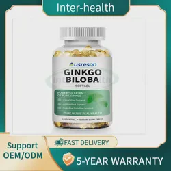 Ausreson Ginseng Ginkgo Biloba 1000mg Brain Energy Supplements Ginkgo Biloba Soft Capsule