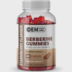 Private Label Premium Quality Berberine Gummies with Ceylon Cinnamon Berberine Powder Extract
