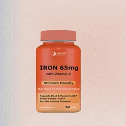 Iron Supplement Tablets for Adults with 200 Mg Vitamin C