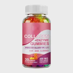 Ausreson OEM Health Supplement 30PCS Collagen with Enzyme Natural Collagen Gummies
