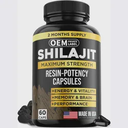 OEM/ODM Best Selling Shilajit Resin-Potency Capsules Customized Shilajit Extract