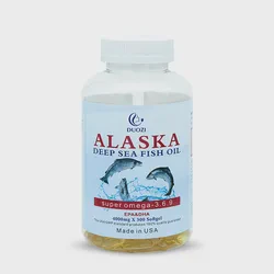 Alaska Omega 3 Fish Oil Softgels Deep Sea Source All Age Groups