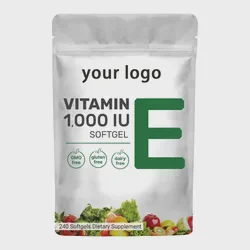 OEM Private Label Dietary Supplement Vitamin E 1000iu Antioxidant Health Softgels