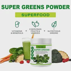 Private Label 100% Natural Mixed Plant Fruit Vegetable Powder Blend Supergreens Super Greens Powder