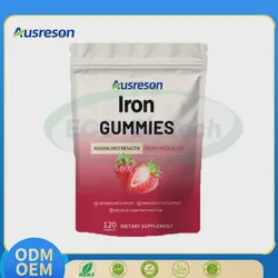 Ausreson OEM Vitamin Iron Gummies Vegan Health Care Product Supplement Iron Gummies