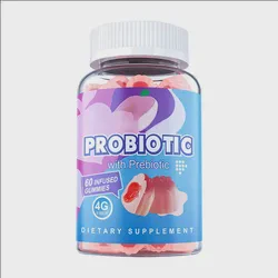 Fiber Supplement Probiotic Gummies with Prebiotic Support Digestive Health bowl
