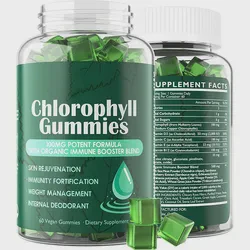 Ytbio Chlorophyll Extract Powder with Chlorophyll Supergreens Gummy