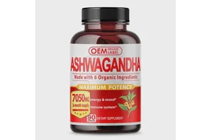 Pure Ashwagandha Root Extract Capsules Stress Energy & Sleep Supplement for Adults Ksm-66