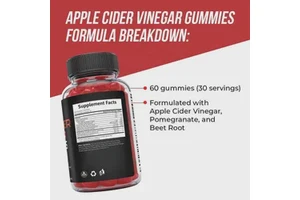 Apple Cider Vinegar Gummy Gut Health & Natural Energy Supplement Supports Digestion, Detox & Cleansing for Adult-Dietary Supplement