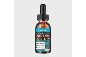 OEM Collagen & Biotin Oil Healthy Hair Support Liquid Drops Supports Strong Nails, Glowing Skin, Biotin Hair Growth Serum