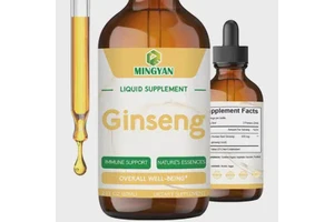 Custom Label Organic Korean Red Ginseng Drops: Energy & Brain Boost Herbal Supplement