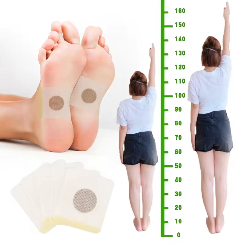 Height Growth Hormone Enhancer Plaster Grow Taller Foot Patch Bone Strength Calcium Vitamin D Supplements for Adults and Teen
